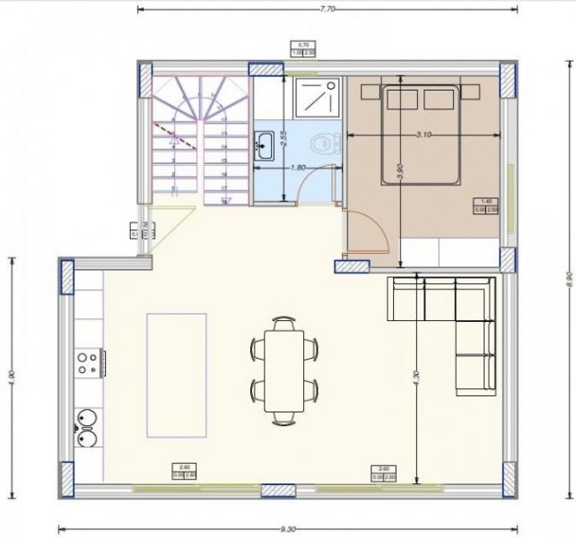 Ammoudara bei Agios Nikolaos Kreta, Ammoudara: Geräumige, zweistöckige Villa mit Aussicht und Swimmingpool zu verkaufen Haus kaufen